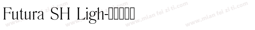 Futura SH Ligh字体转换